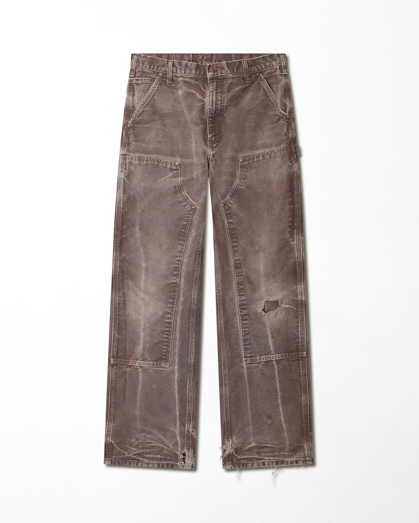 CARHARTT BROWN FADED DOUBLE KNEE PANTS