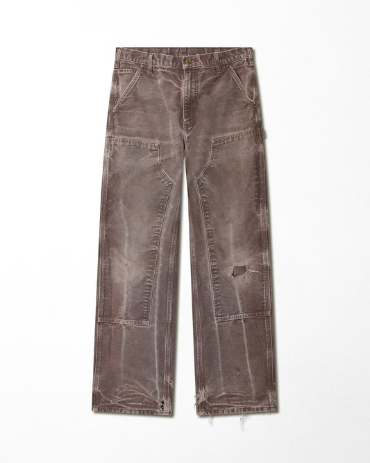 CARHARTT BROWN FADED DOUBLE KNEE PANTS