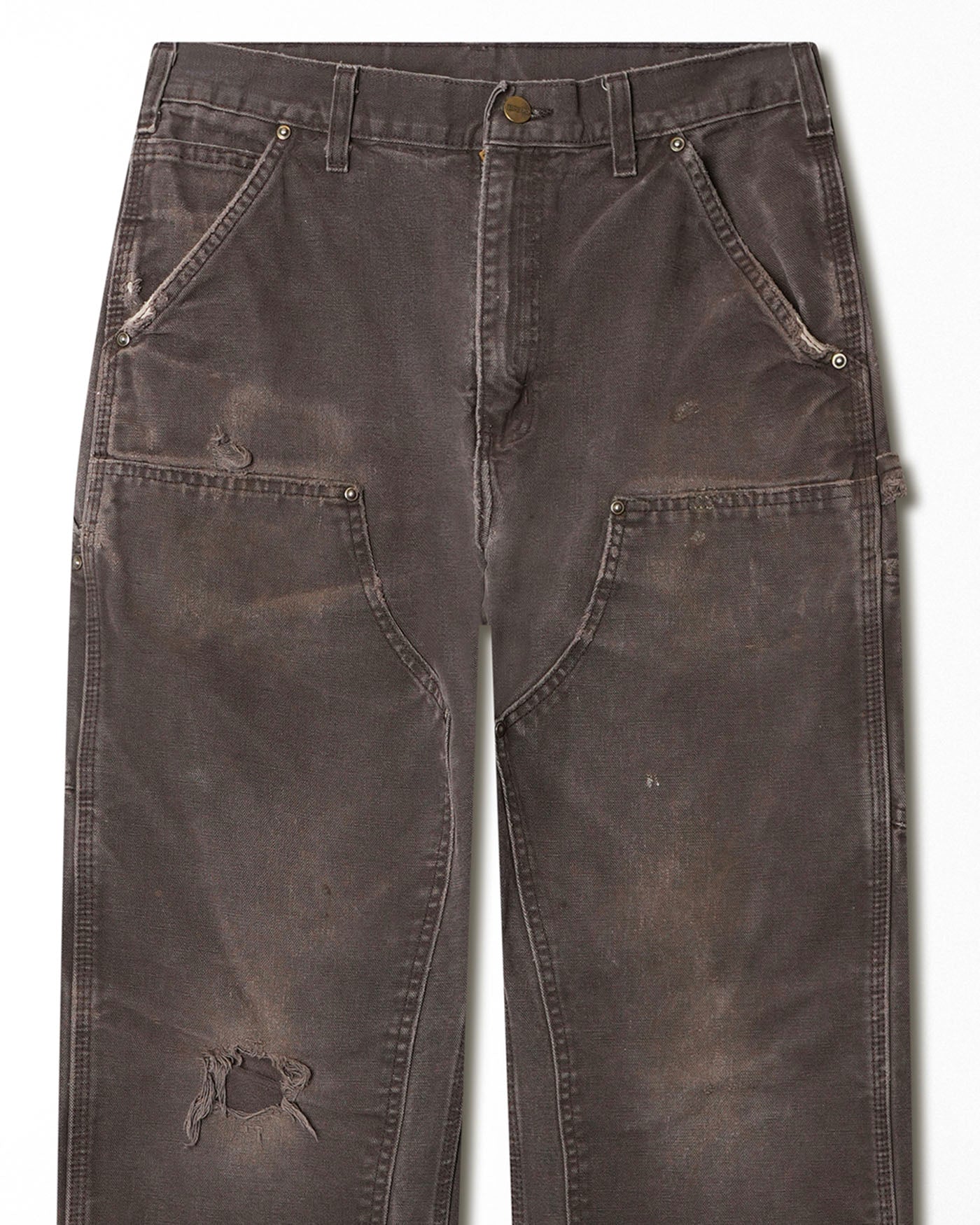 CARHARTT BROWN FADED DOUBLE KNEE PANTS