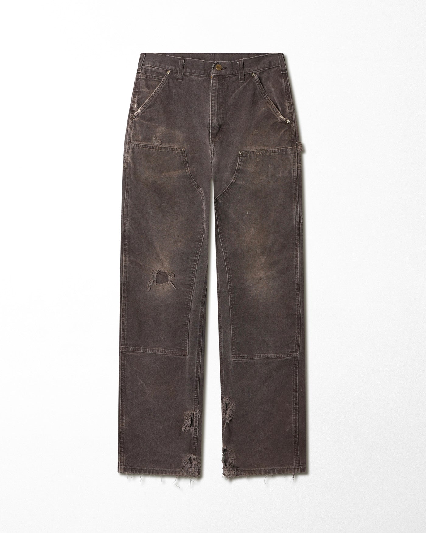 CARHARTT BROWN FADED DOUBLE KNEE PANTS