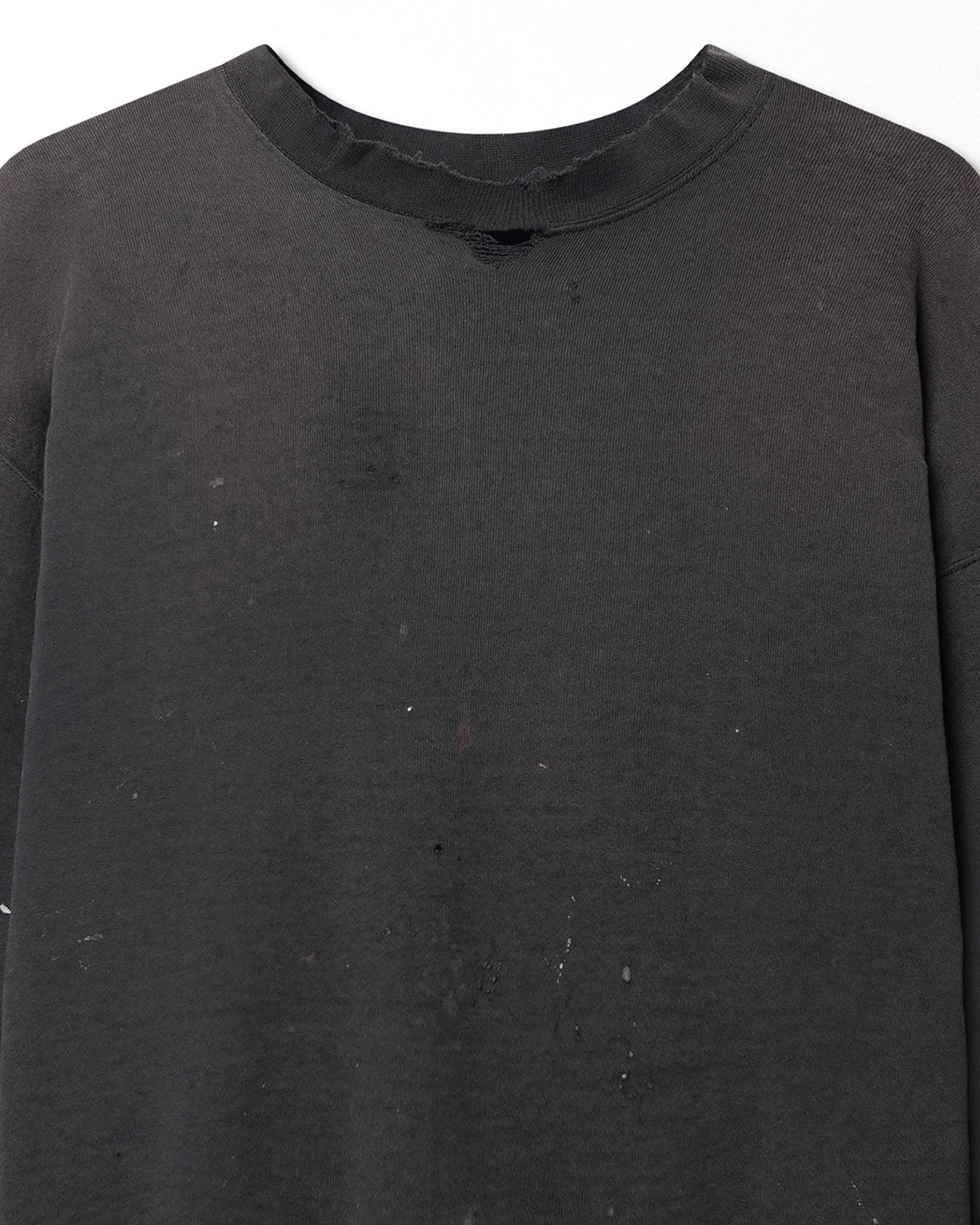 HONOR BLACK FADED AND DISTRESSED SWEATER