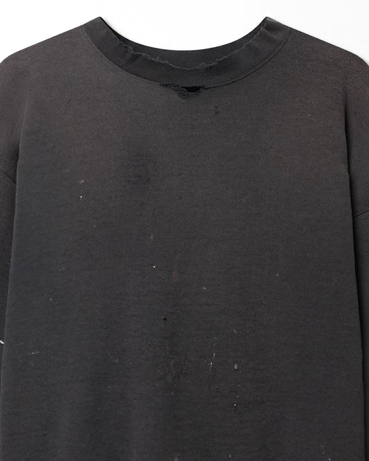 HONOR BLACK FADED AND DISTRESSED SWEATER