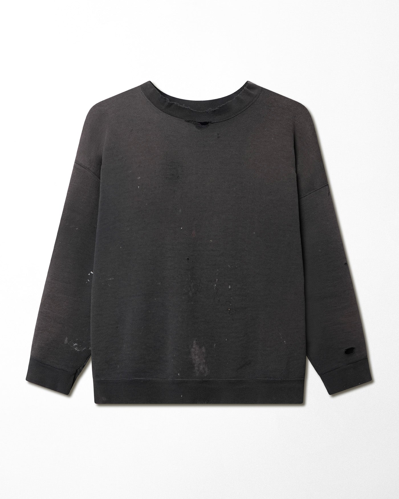 HONOR BLACK FADED AND DISTRESSED SWEATER