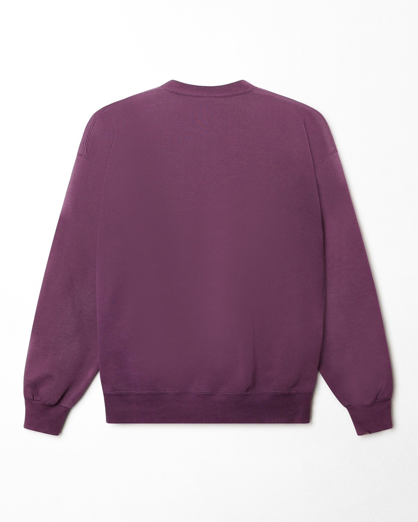 RUSSELL FADED AND DISTRESSED PURPLE SWEATER