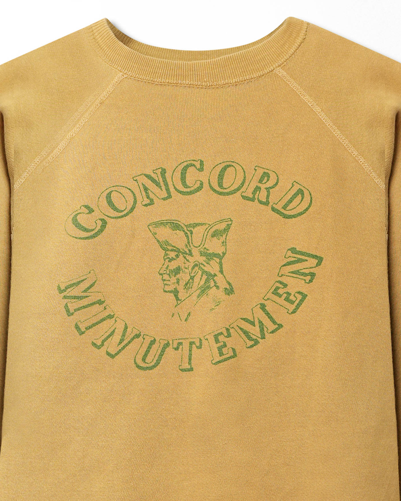 "CONCORD MINUTEMEN" YELLOW FADED SWEATER