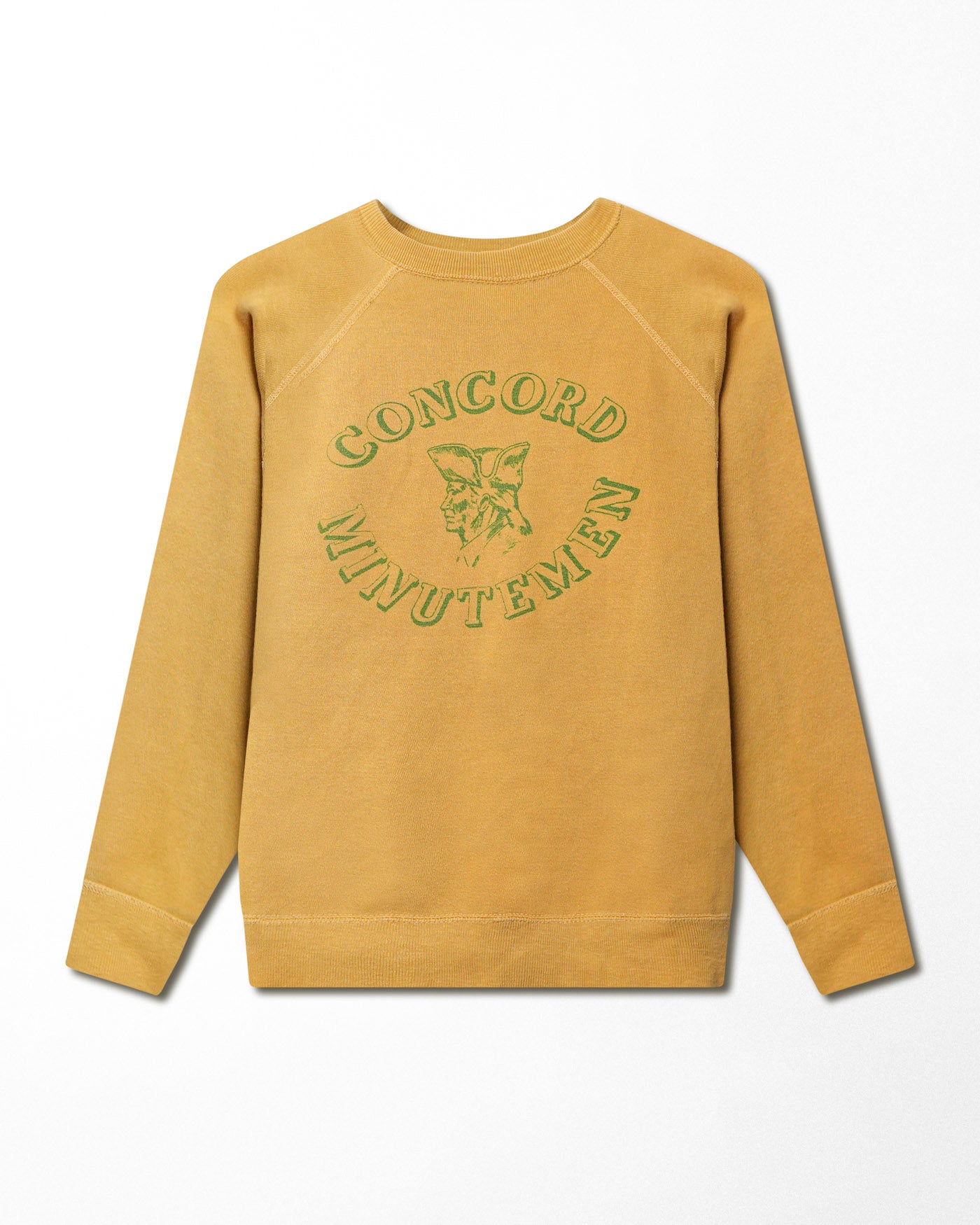 "CONCORD MINUTEMEN" YELLOW FADED SWEATER