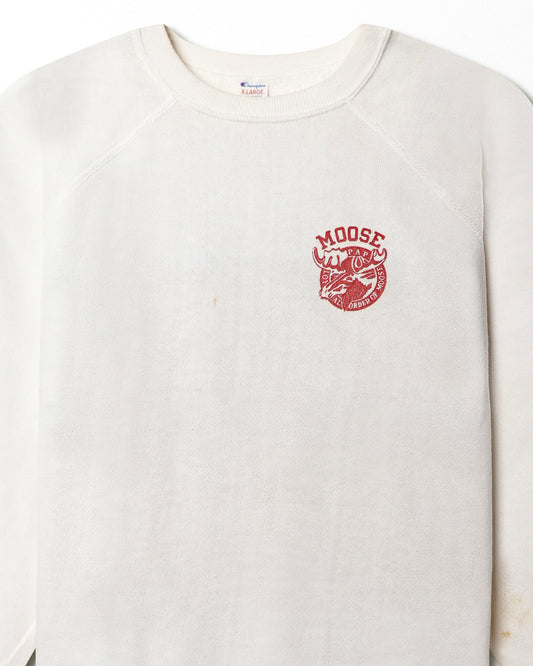 CHAMPION "MOOSE" WHITE SWEATER