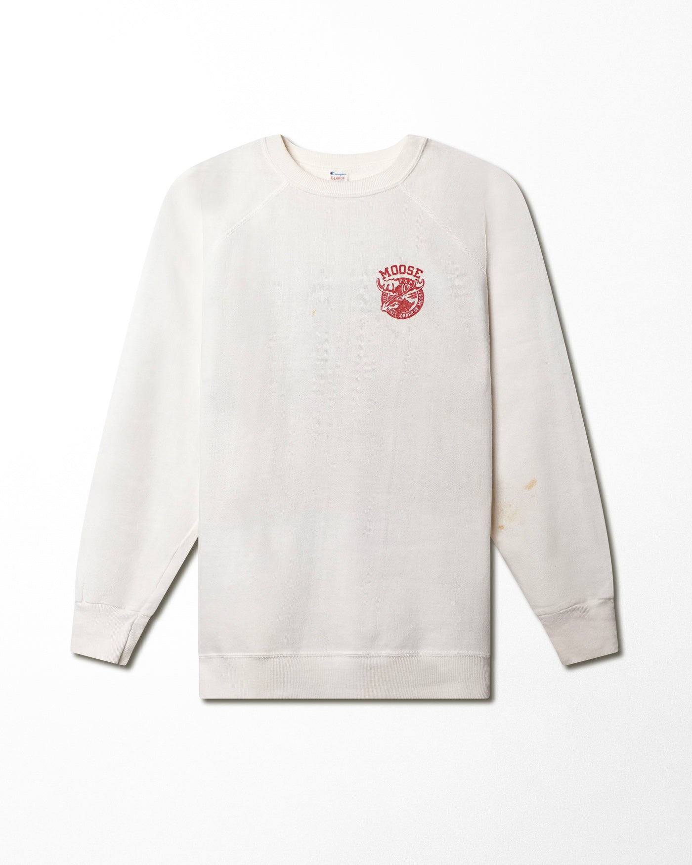 CHAMPION "MOOSE" WHITE SWEATER