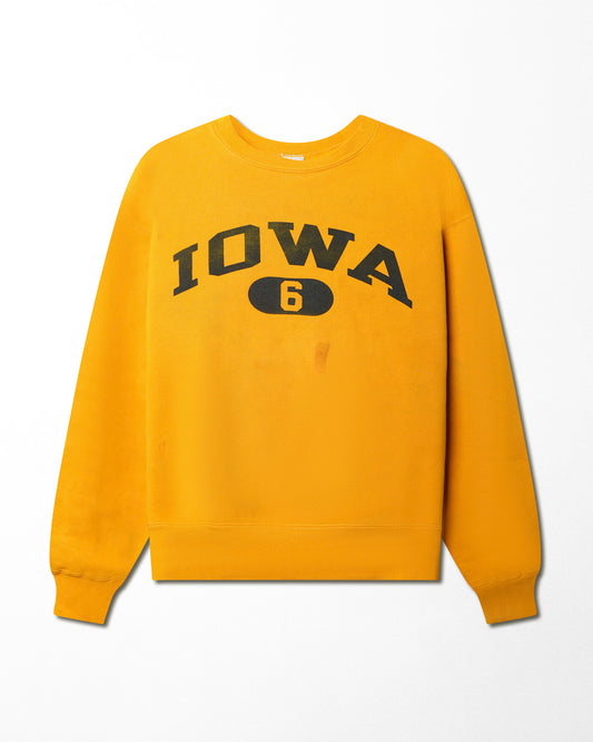 THE COTTON EXCHANGE "IOWA" YELLOW HEAVY SWEATER
