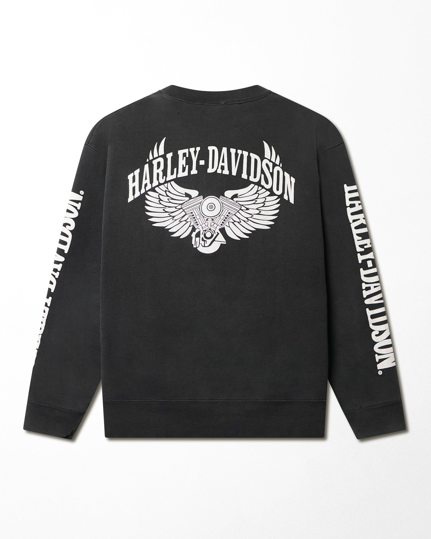 FRUIT OF THE LOOM HARLEY DAVIDSON "MILWAUKEE IRON" BLACK SWEATER