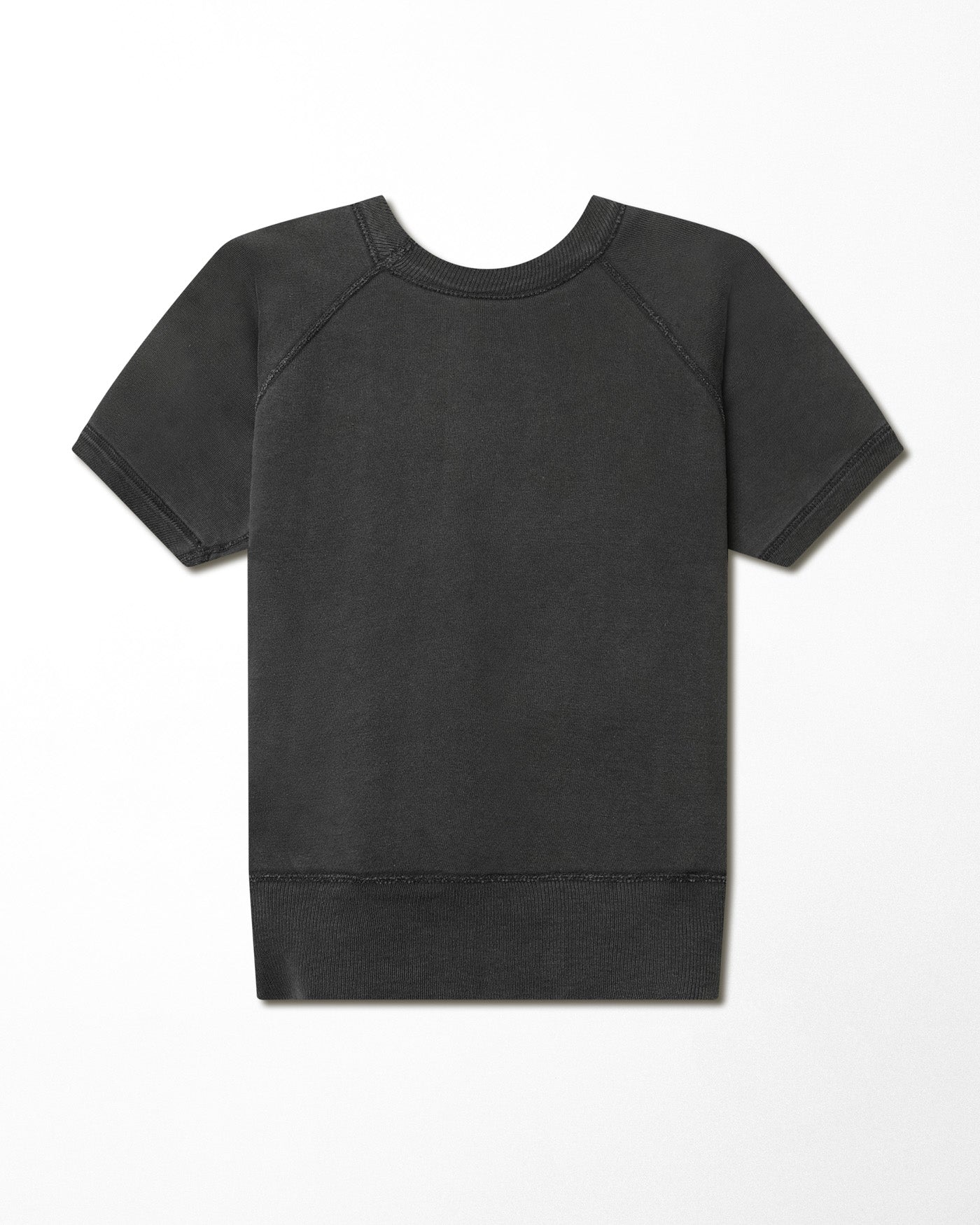 NORURICH BLACK FADED SHORT SLEEVE SWEATER