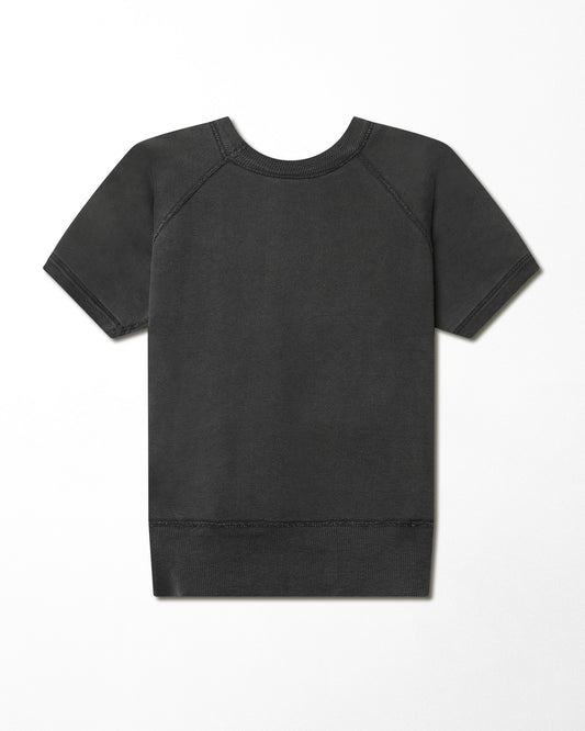 NORURICH BLACK FADED SHORT SLEEVE SWEATER