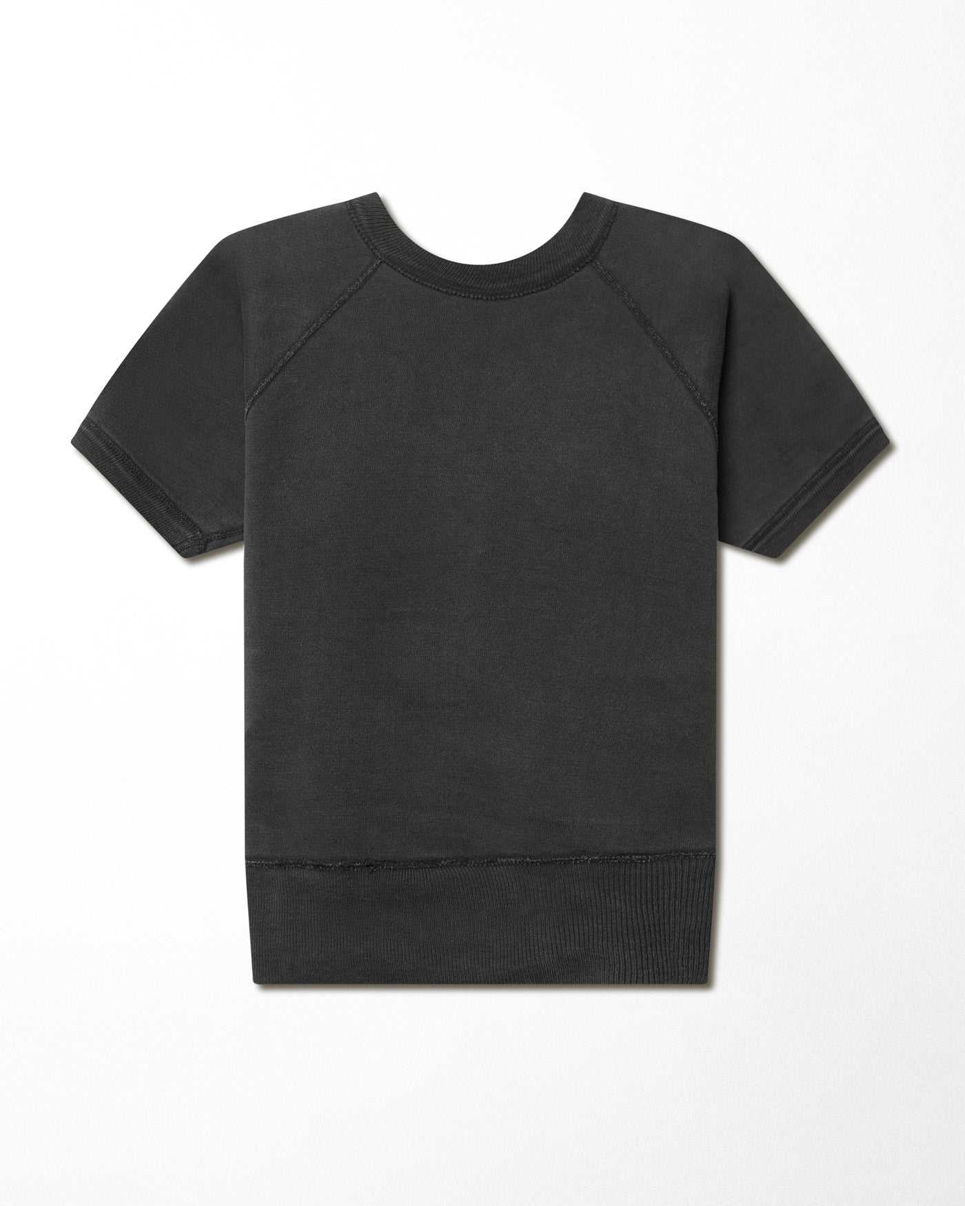 NORURICH BLACK FADED SHORT SLEEVE SWEATER
