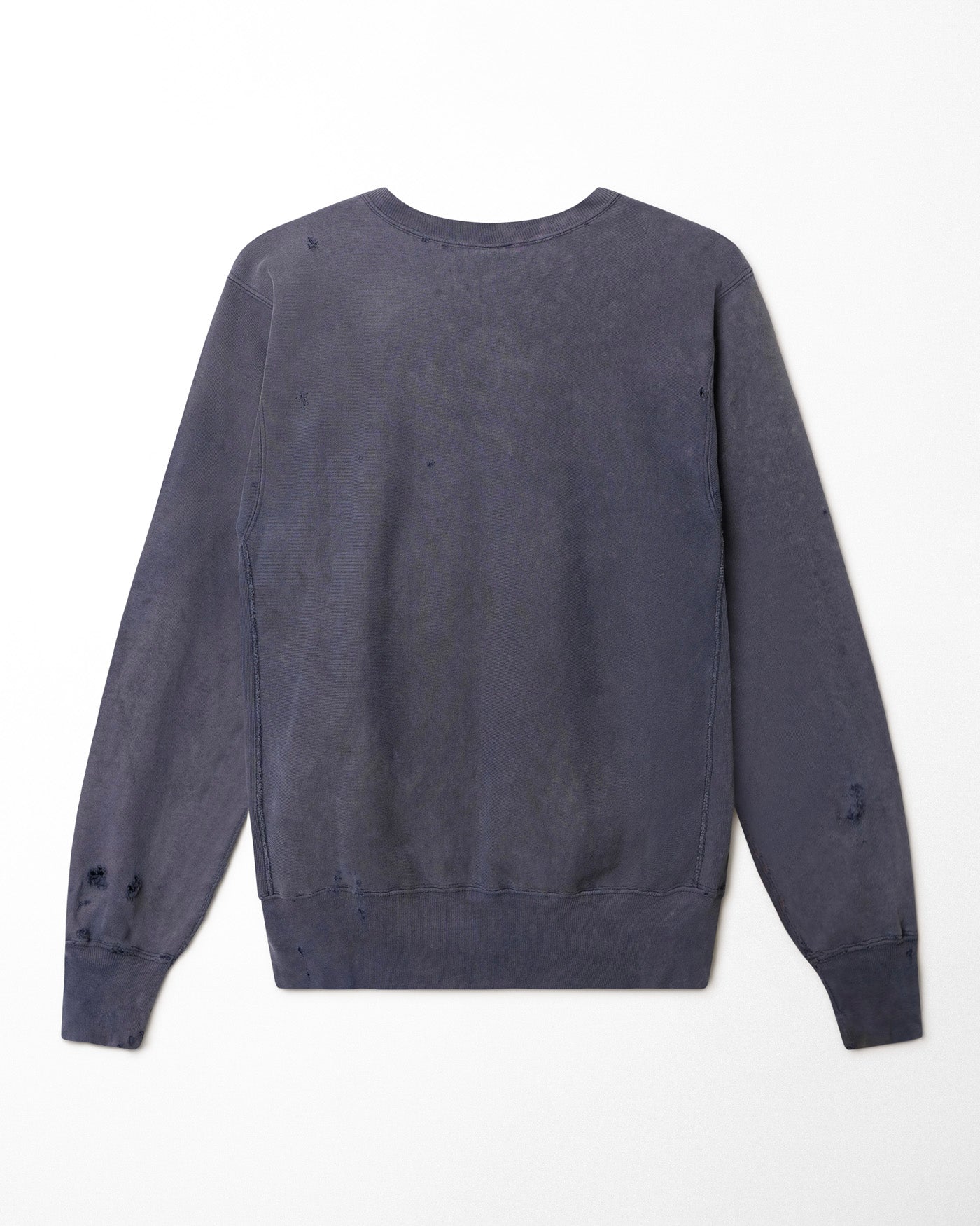 CHAMPION "NORTHERN IOWA 17" BLUE FADED DISTRESSED SWEATER
