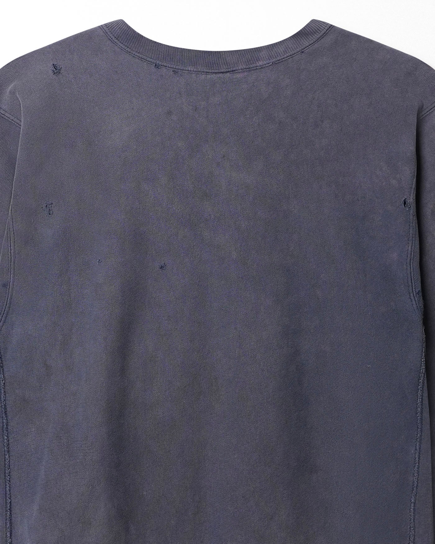 CHAMPION "NORTHERN IOWA 17" BLUE FADED DISTRESSED SWEATER