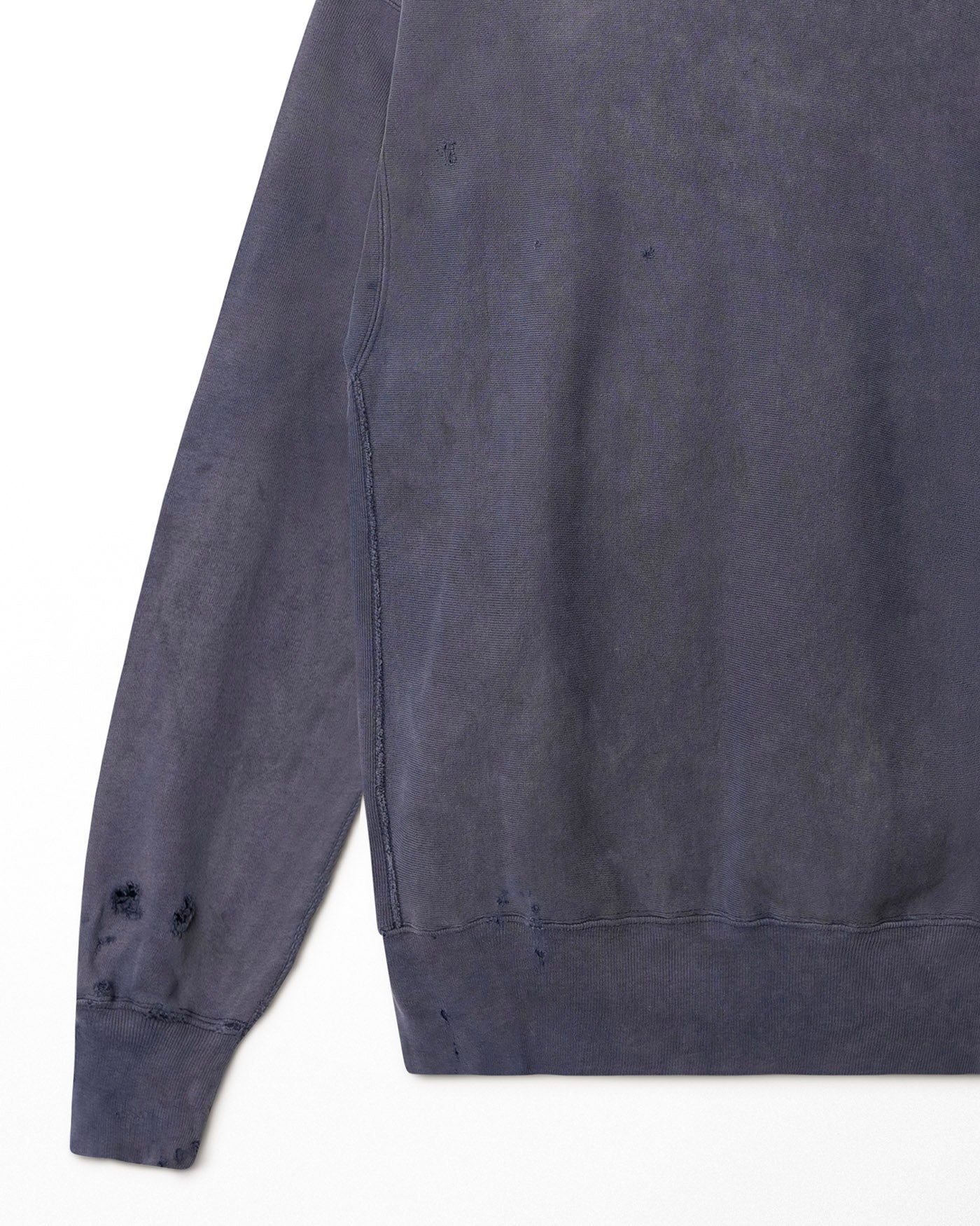 CHAMPION "NORTHERN IOWA 17" BLUE FADED DISTRESSED SWEATER