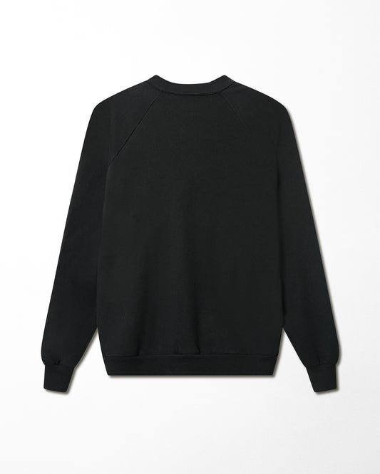 JERZEES BLACK RAGLAN SWEATER