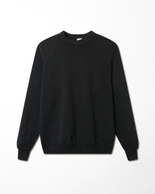 JERZEES BLACK RAGLAN SWEATER