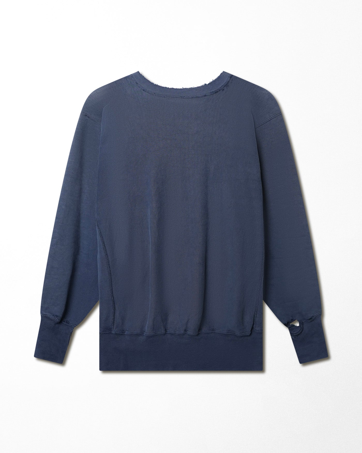 CHAMPION "ST. MARY'S COLLEGE" BLUE DISTRESSED SWEATER