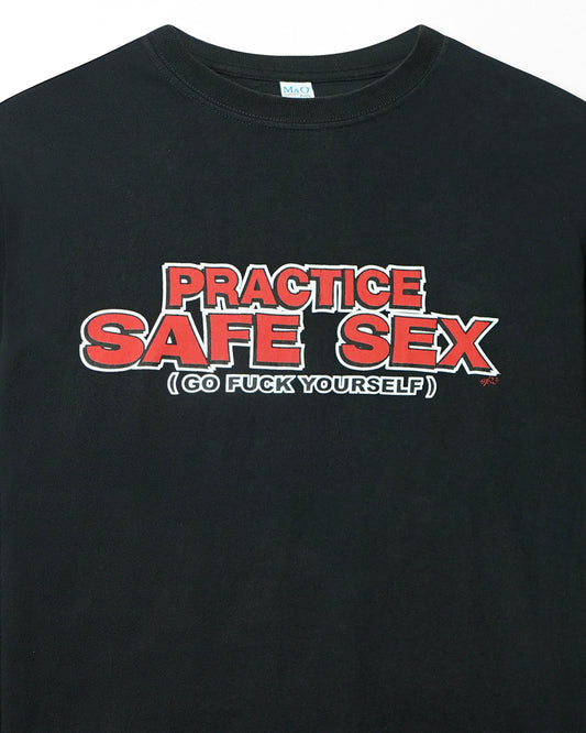 M&O "PRACTICE SAFE SEX" BLACK T-SHIRT