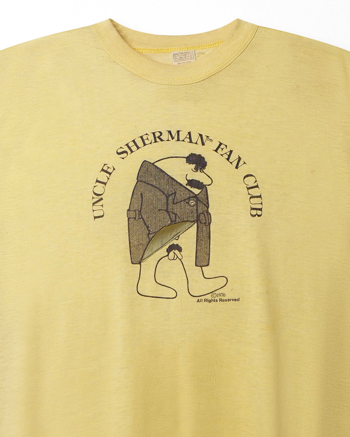 FLASHER FASHION "UNCLE SHERMANN" YELLOW T-SHIRT