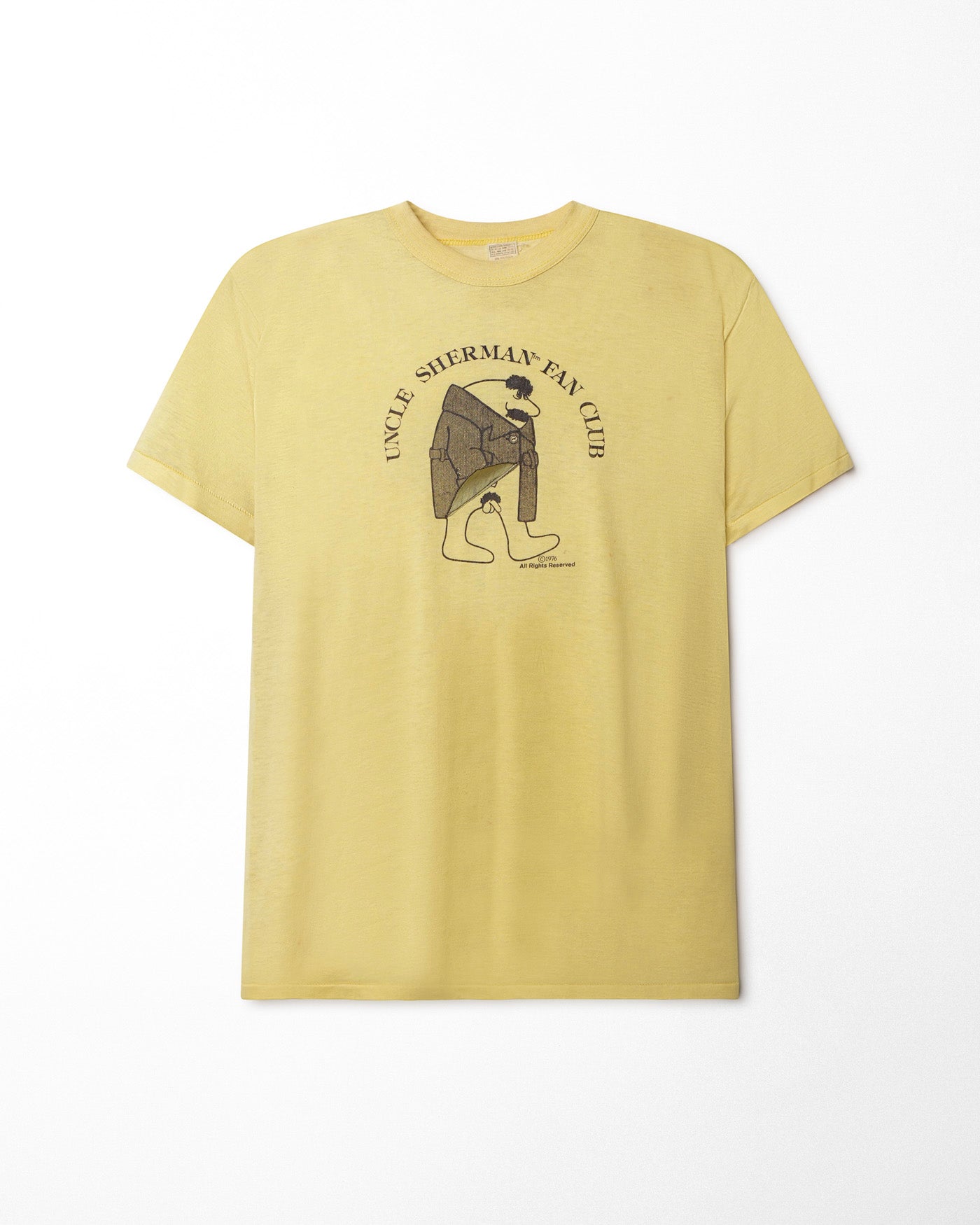 FLASHER FASHION "UNCLE SHERMANN" YELLOW T-SHIRT