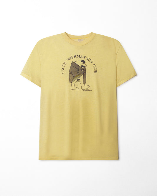 FLASHER FASHION "UNCLE SHERMANN" YELLOW T-SHIRT