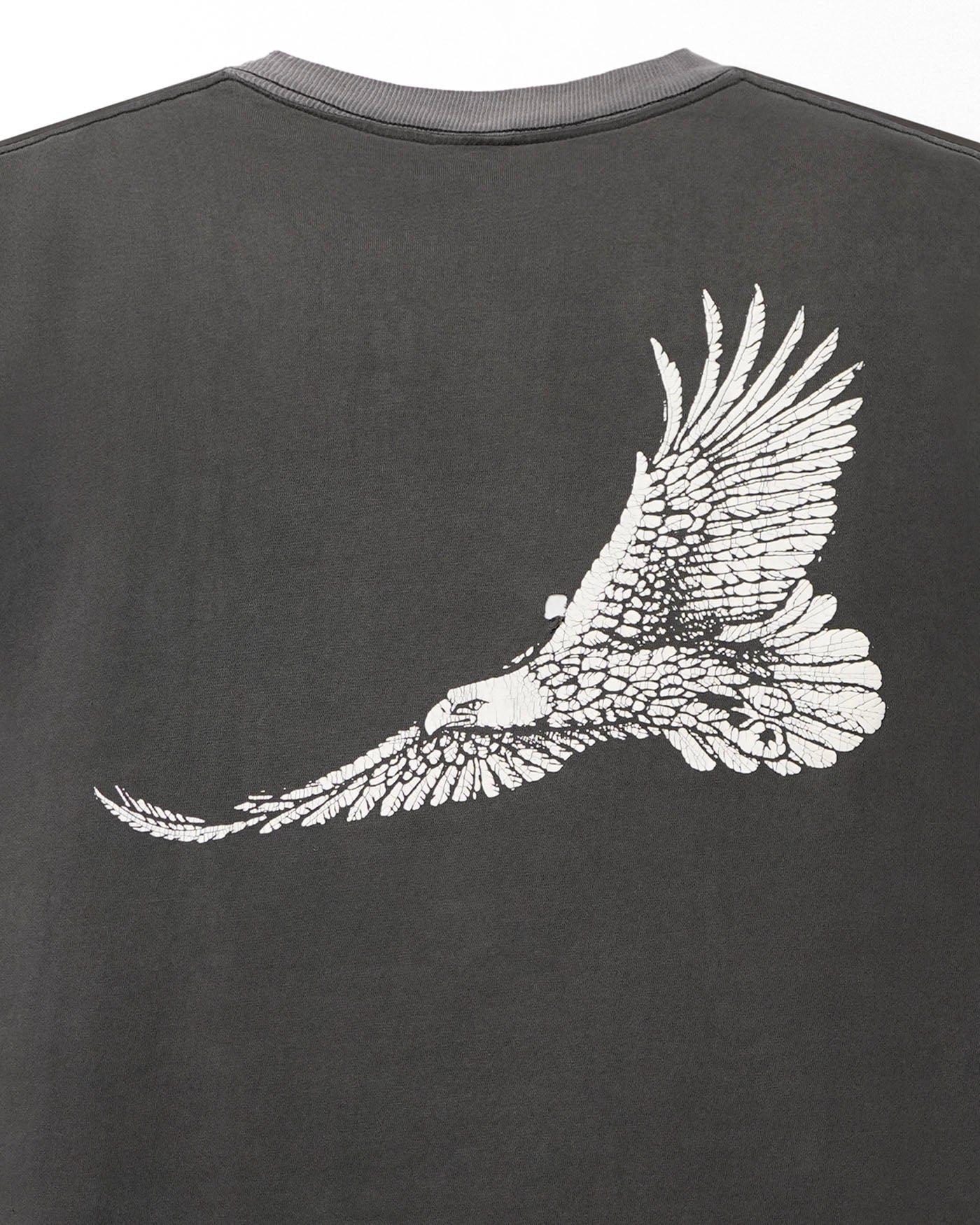 AMERICAN BORN "WINSTON" BLACK FADED DISTRESSED POCKET T-SHIRT