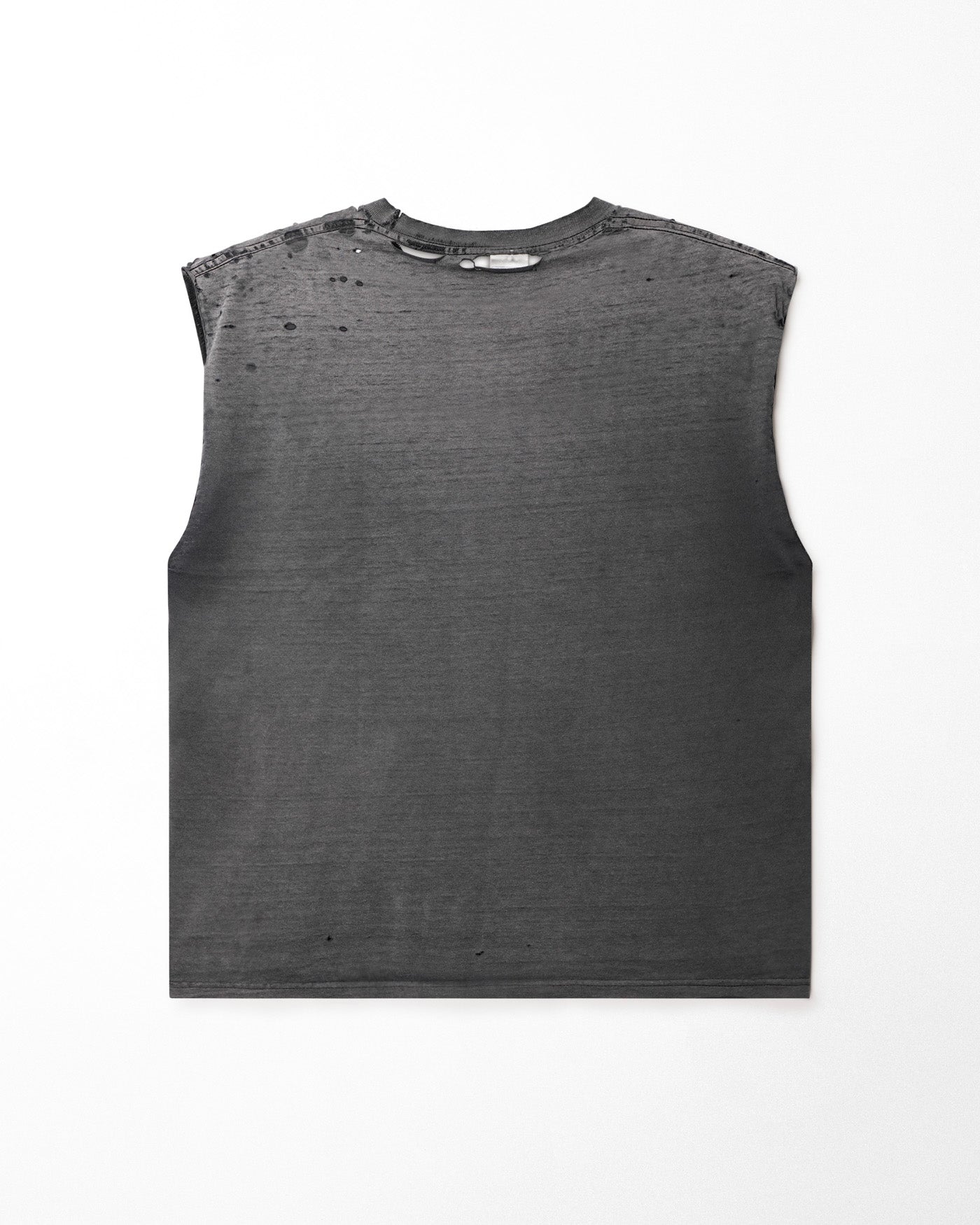 ALSTYLE "GRAVE DIGGER" BLACK FADED TRASHED SLEEVELESS T-SHIRT