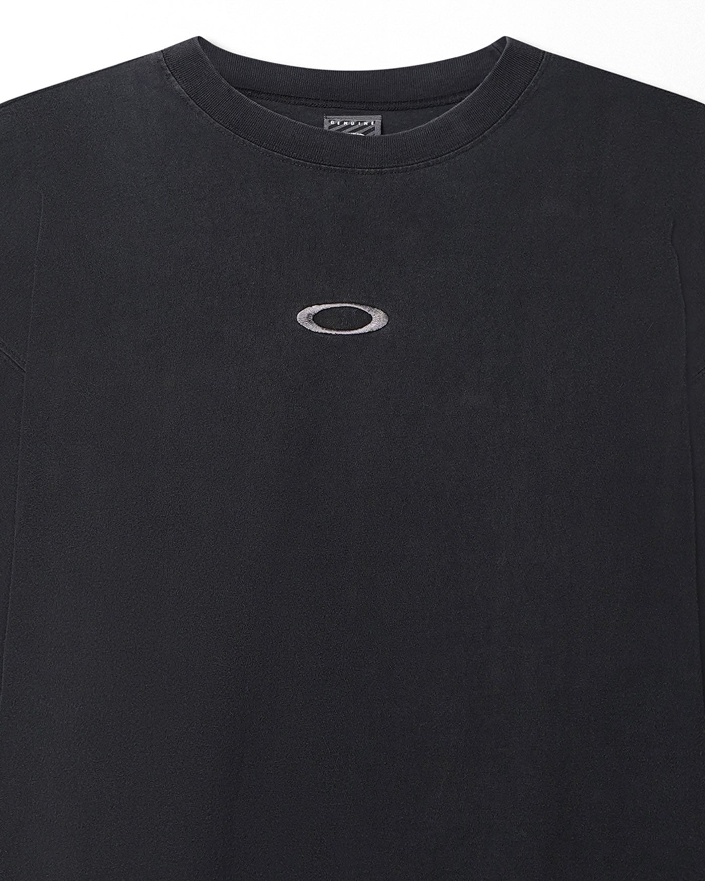 OAKLEY LOGO EMBROIDERY BLACK T-SHIRT