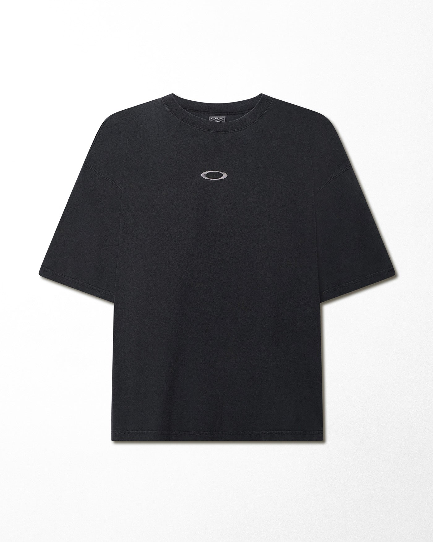 OAKLEY LOGO EMBROIDERY BLACK T-SHIRT