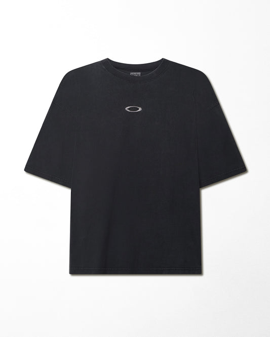 OAKLEY LOGO EMBROIDERY BLACK T-SHIRT
