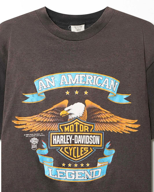 SSI "HARLEY DAVIDSON" BLACK FADED T-SHIRT