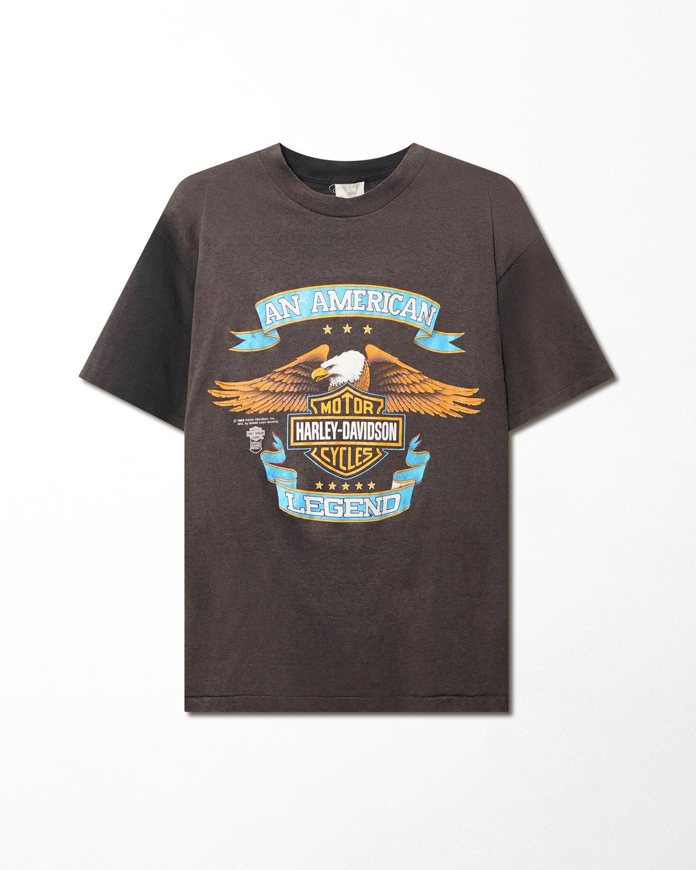 SSI "HARLEY DAVIDSON" BLACK FADED T-SHIRT