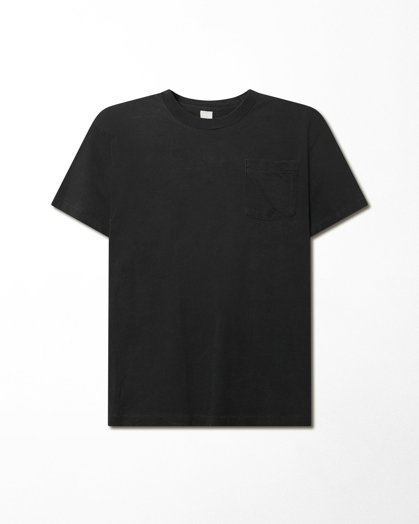FRUIT OF THE LOOM BLACK FADED POCKET T-SHIRT