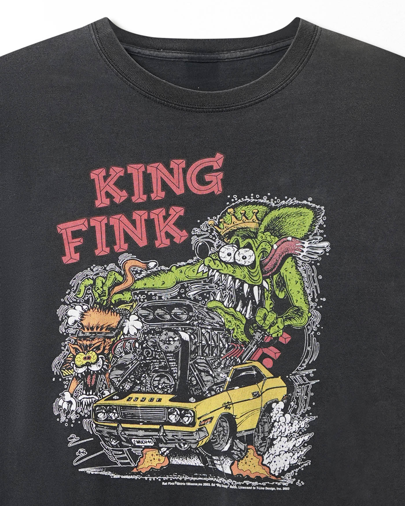 "KING FINK" BLACK FADED T-SHIRT