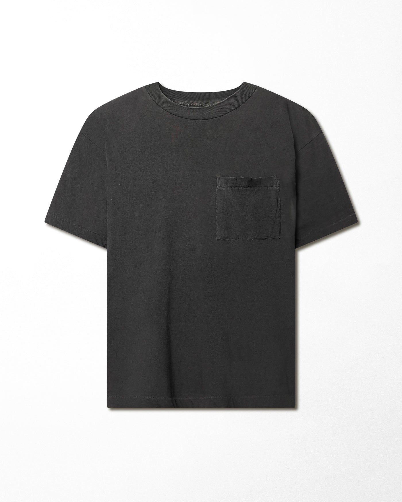 BLACK FADED POCKET T-SHIRT