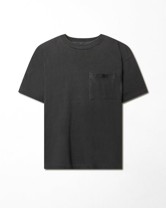 BLACK FADED POCKET T-SHIRT