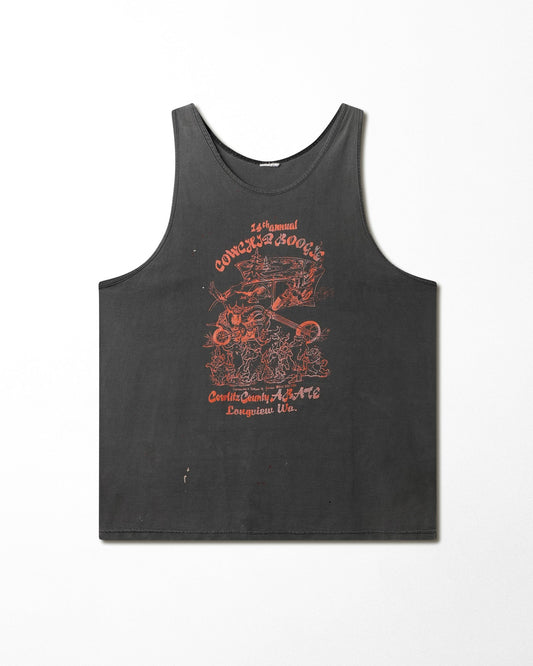 "COWLITZ COUNTY BOOGIE" BLACK FADED TANK TOP