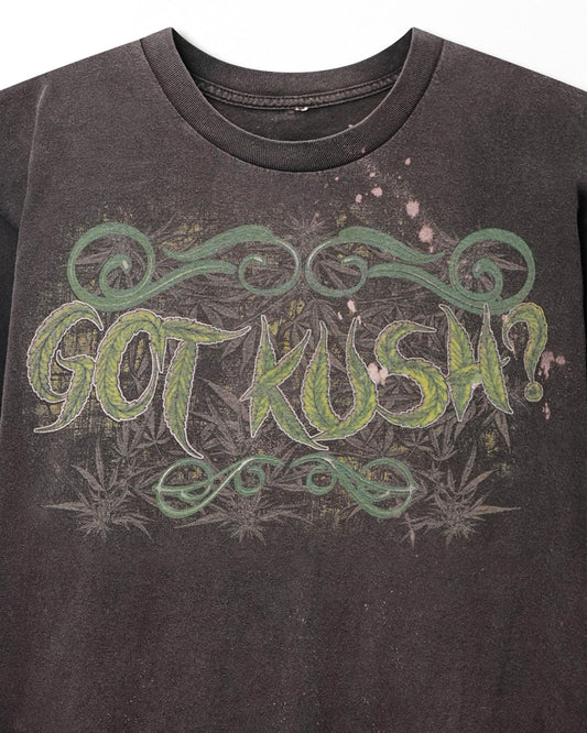 "GOT KUSH?" BLACK FADED T-SHIRT