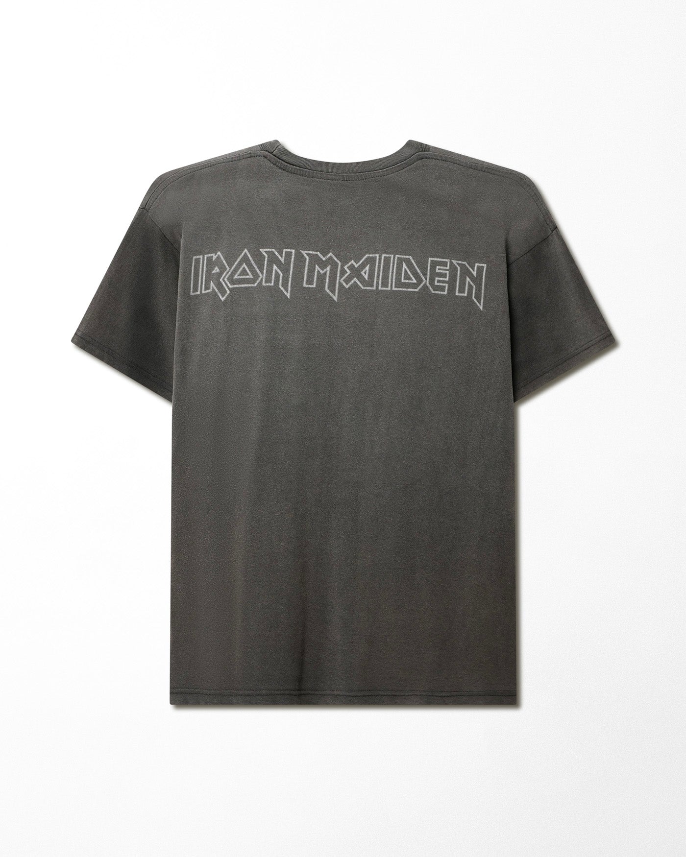 "IRON MAIDEN" GREY FADED T-SHIRT