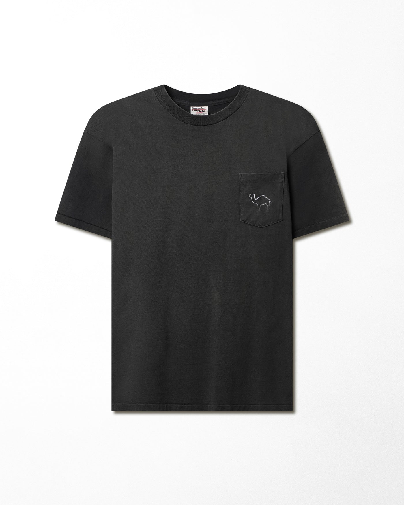 POWERPRO "CAMEL" BLACK FADED POCKET T-SHIRT