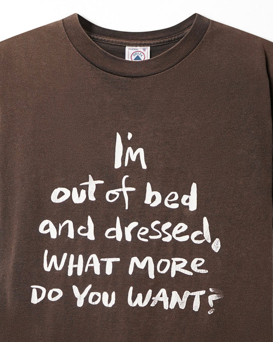 DELTA "I'M OUT OF BED" BROWN FADED T-SHIRT
