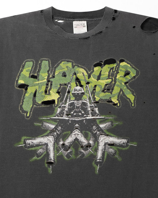 TULTEX "SLAYER" BLACK THRASHED T-SHIRT