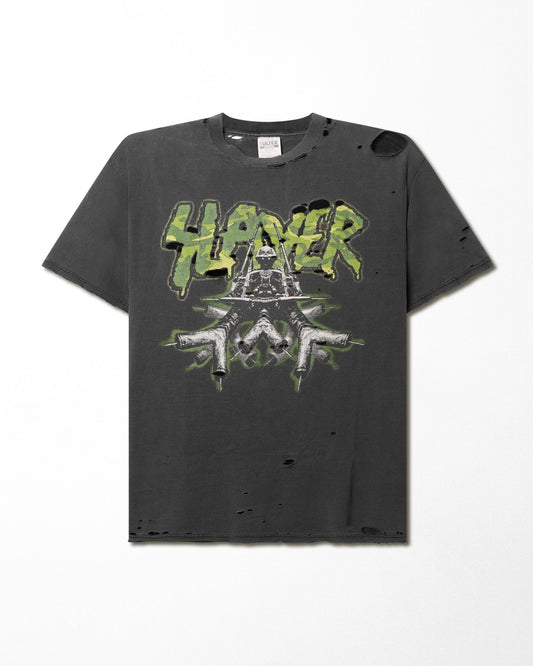 TULTEX "SLAYER" BLACK THRASHED T-SHIRT