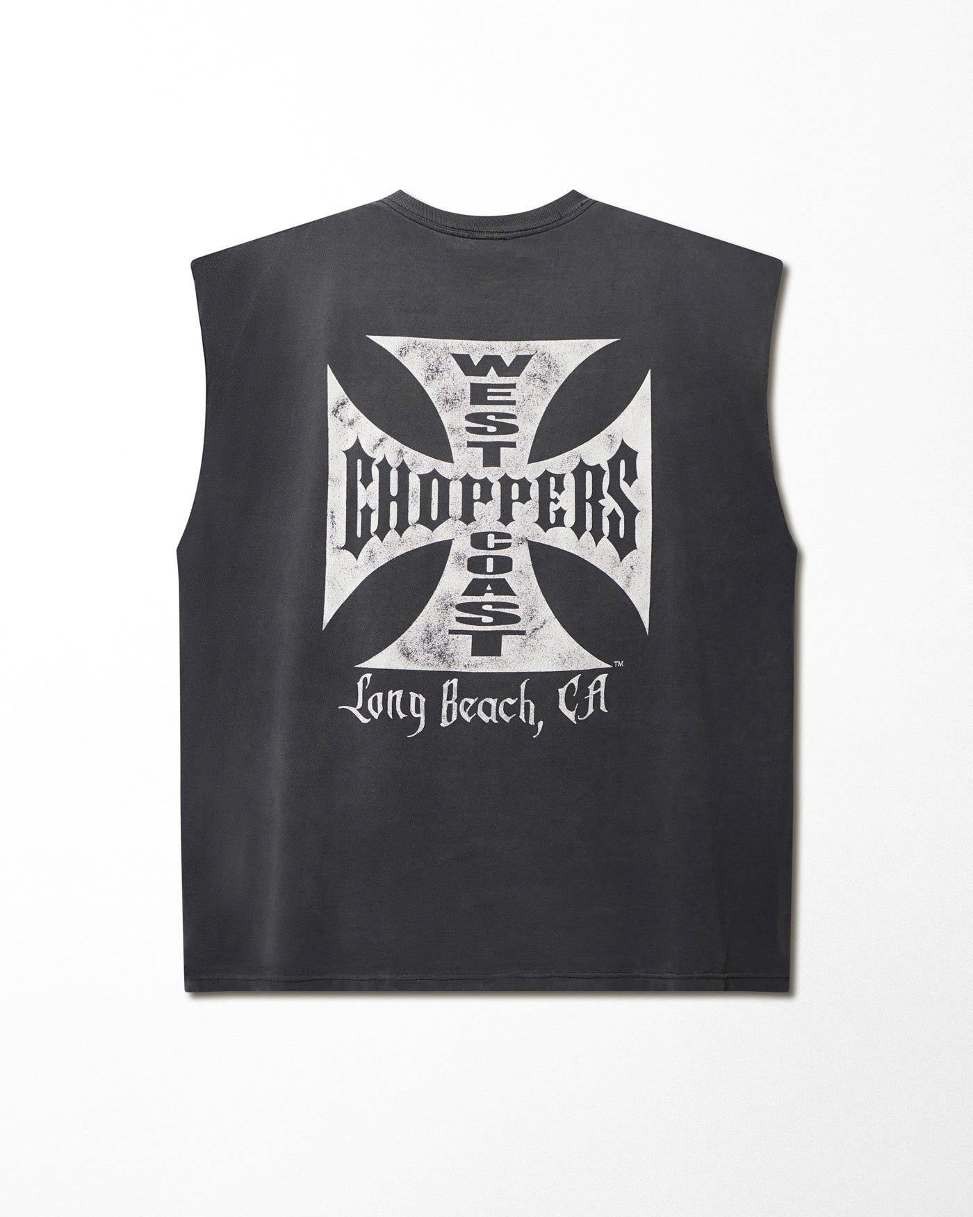 WEST COAST CHOPPERS "CLASSIC LOGO" GREY SLEEVELESS T-SHIRT