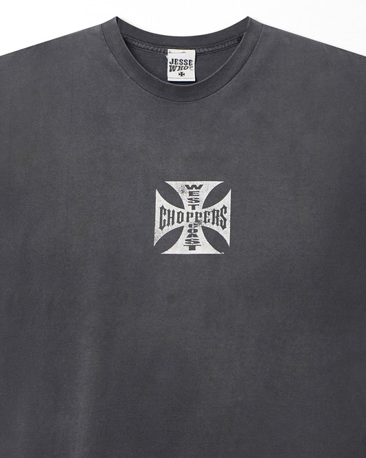 WEST COAST CHOPPERS "CLASSIC LOGO" GREY SLEEVELESS T-SHIRT