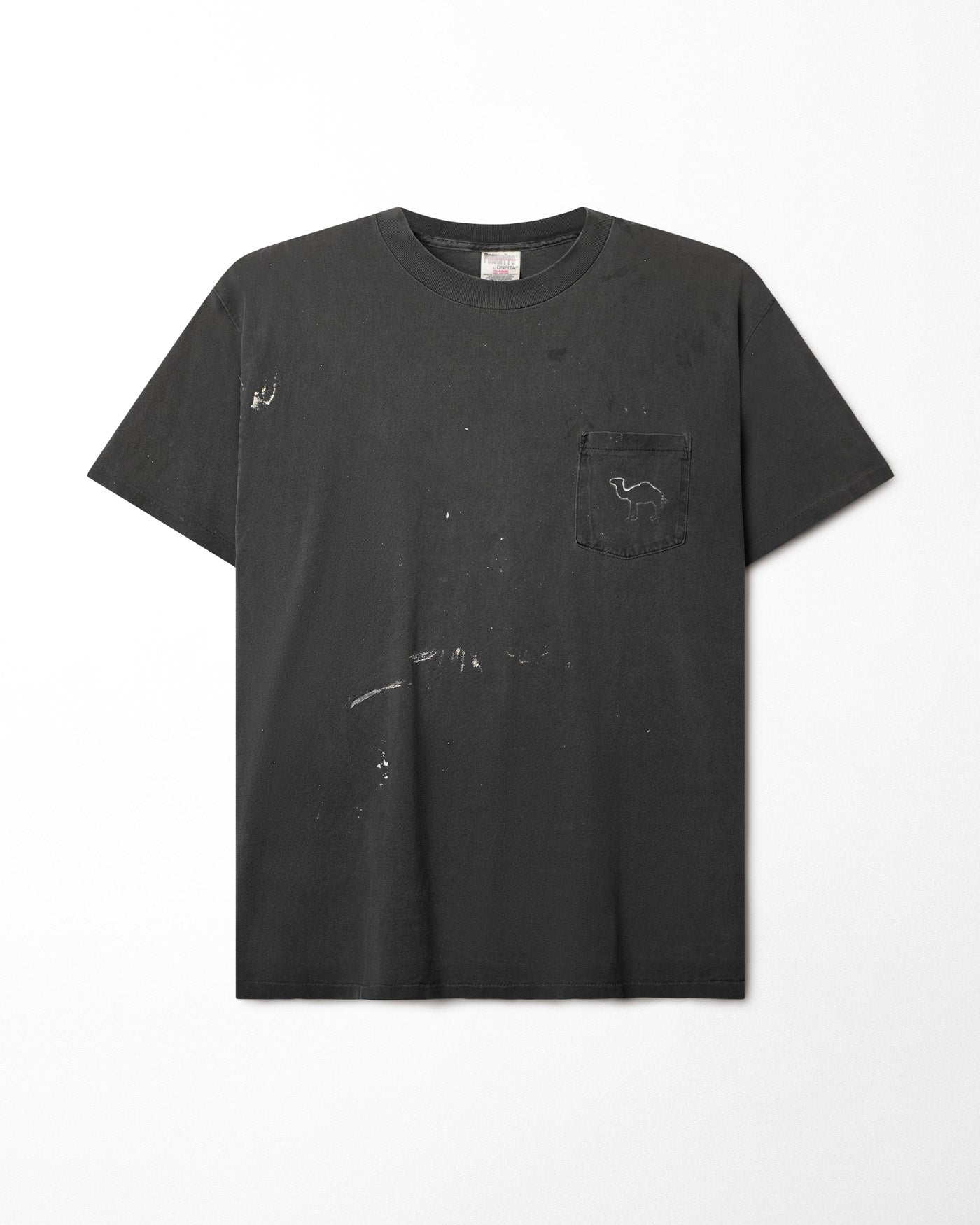 POWERPRO "CAMEL" BLACK FADED POCKET T-SHIRT