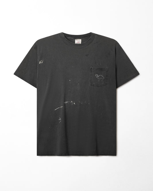 POWERPRO "CAMEL" BLACK FADED POCKET T-SHIRT