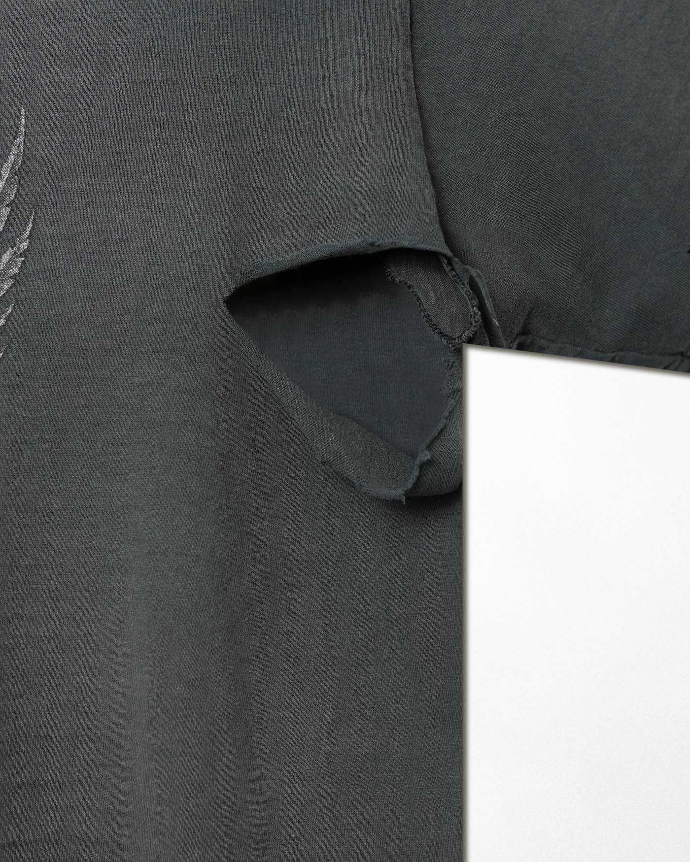 ANVIL "CHOPPERS" GREY FADED DISTRESSED T-SHIRT